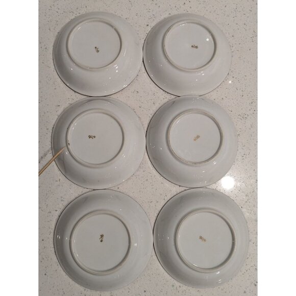 Six Kutani Bamboo design fruit bowls Eggshell China Japan Pre-1930 - Picture 9 of 13